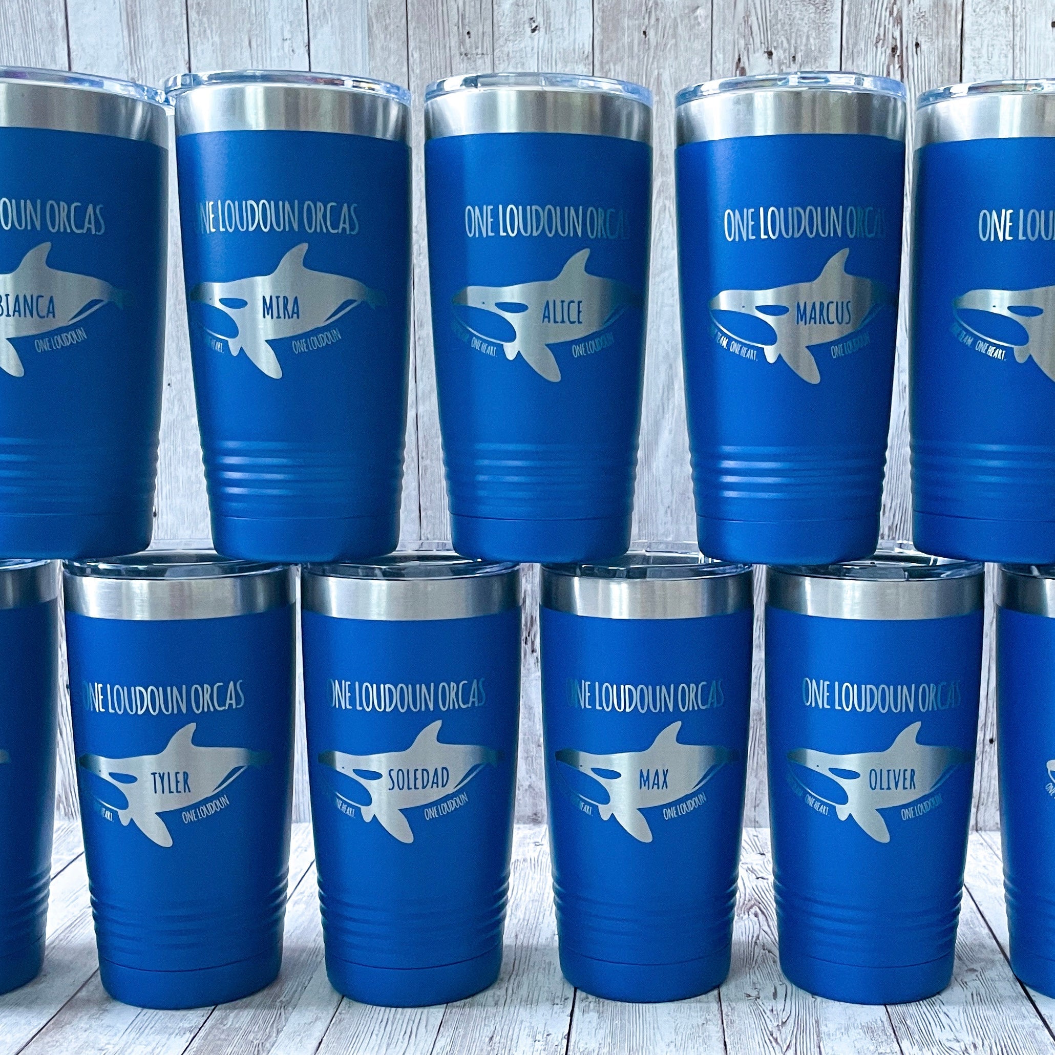 Personalized 20oz Stainless Steel Polar Camel Tumbler - Double-Wall Vacuum Insulated Travel Mug with Clear Lid