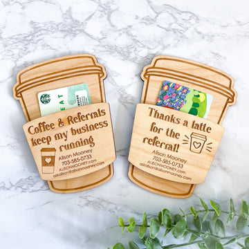 Real Estate Referral Coffee Gift Card Holder