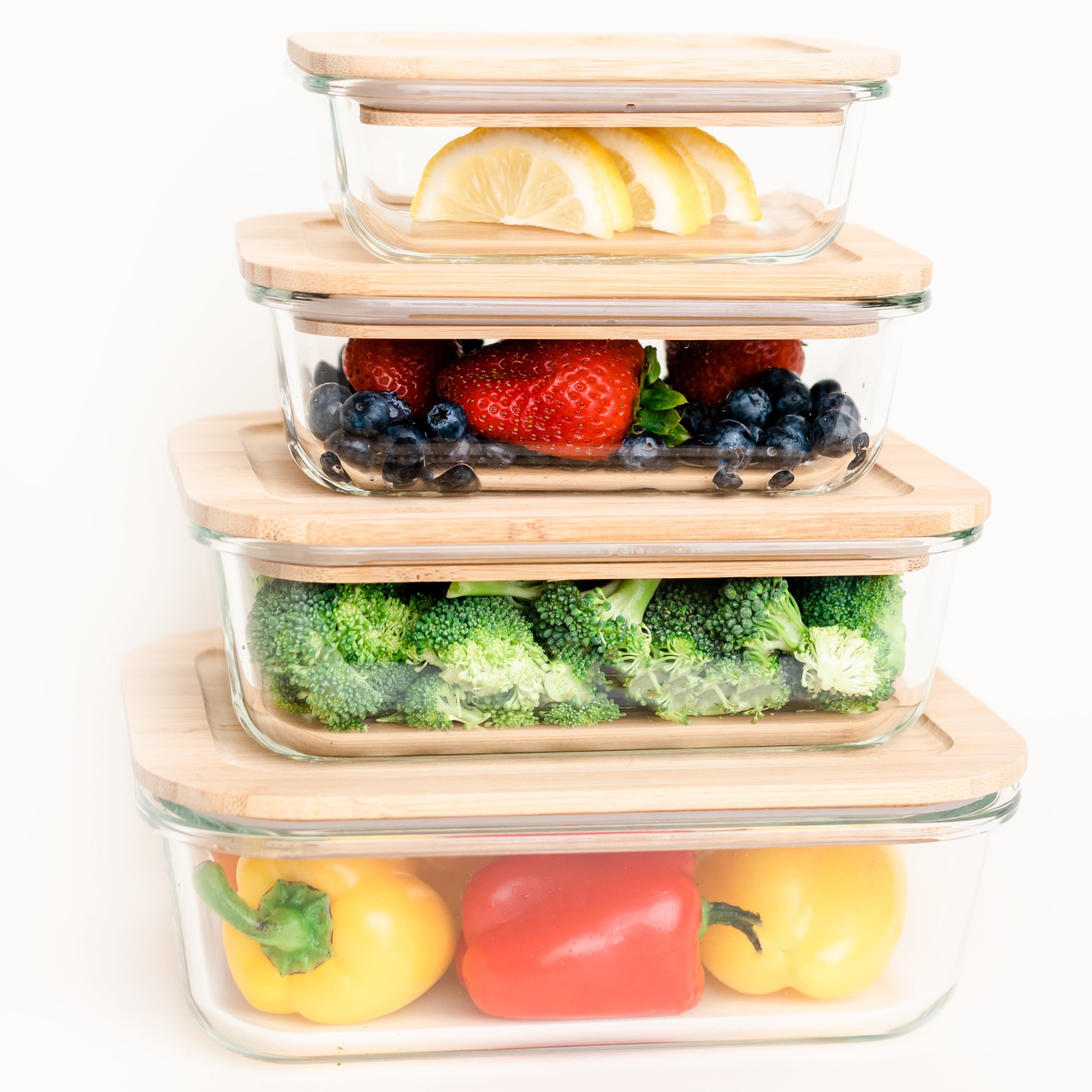 Custom Eco-Friendly Glass Food Containers with Bamboo Lids – Sustainable Branded Corporate Gifts