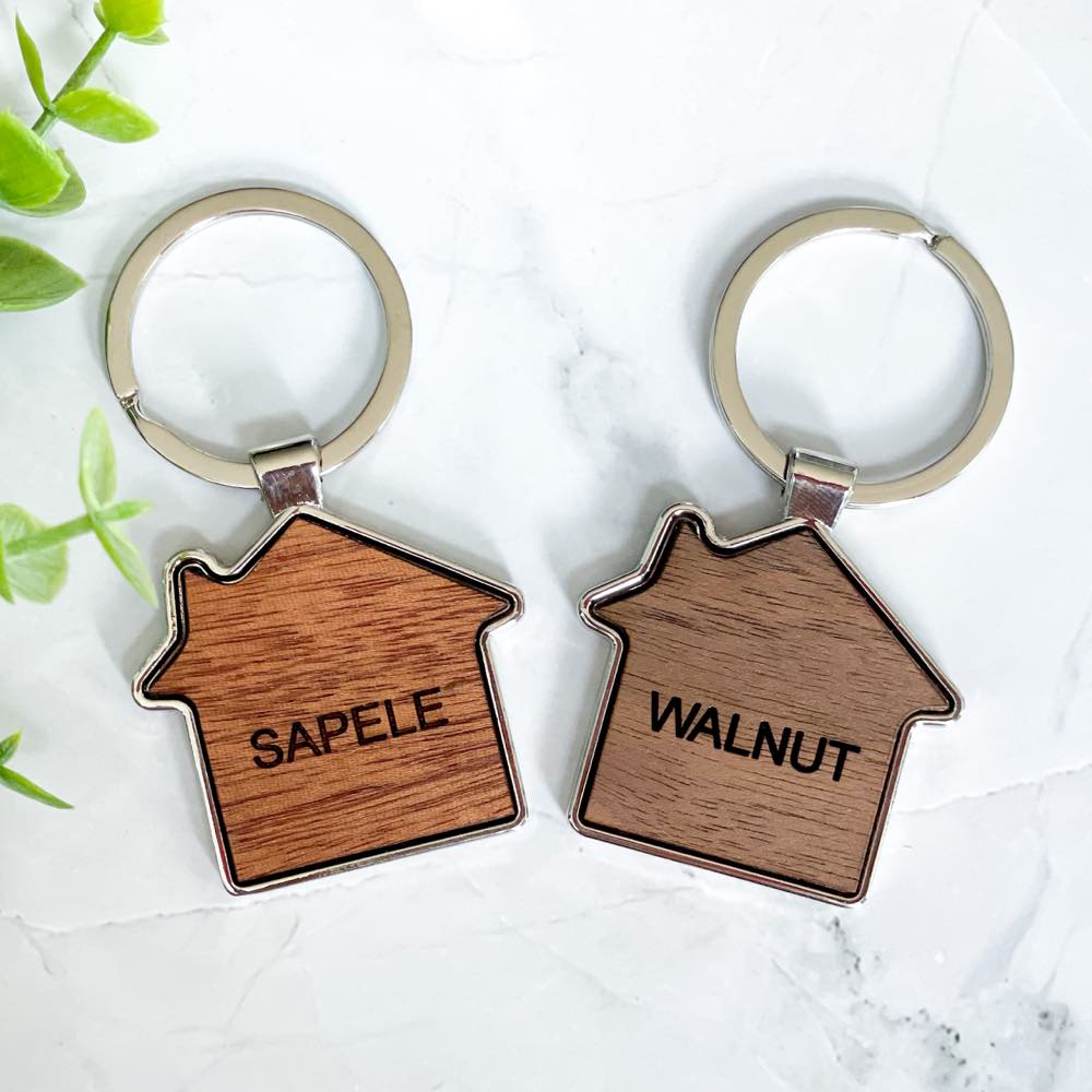 Personalized House Shaped Keychain, Realtor Keychain, New Home Keychain