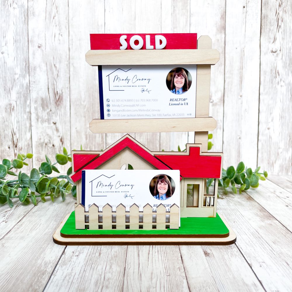 Real Estate Agent Business Card Holder, Brokers Real Estate Gift