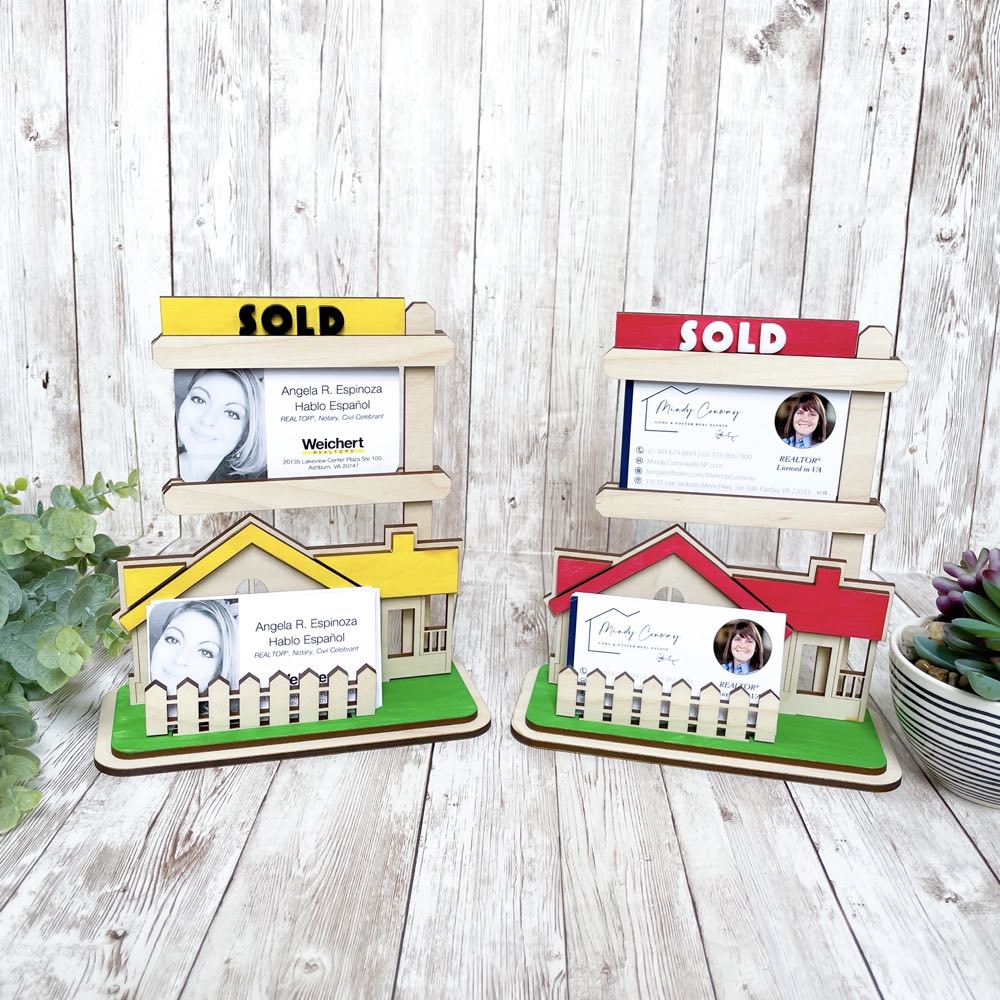 Real Estate Agent Business Card Holder, Brokers Real Estate Gift